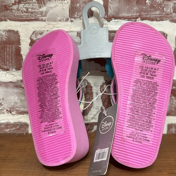 Disney Store Frozen Anna Elsa Platform Girls Sz 7/8 - Picture 6 of 6